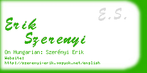 erik szerenyi business card