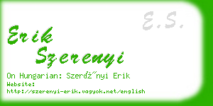 erik szerenyi business card